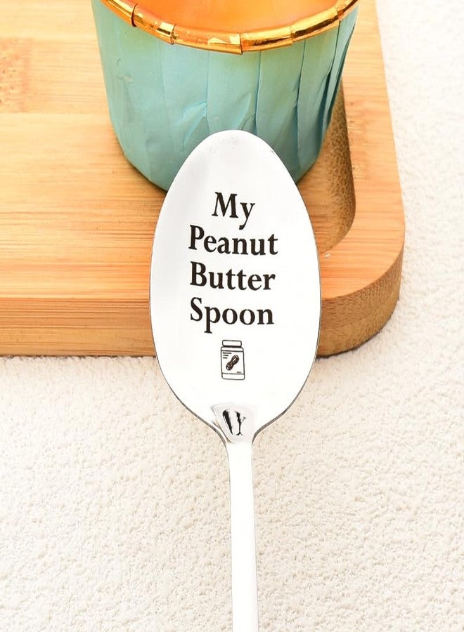 Guqqeuc My Peanut Butter Spoon Birthday Gifts for Peanut Butter Lovers Gifts for Brother Sister Christmas Gifts for Nana Papa Funny Peanut Butter Spoons Gifts for Friends Family - Image 4