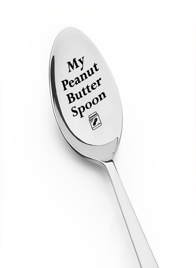 Guqqeuc My Peanut Butter Spoon Birthday Gifts for Peanut Butter Lovers Gifts for Brother Sister Christmas Gifts for Nana Papa Funny Peanut Butter Spoons Gifts for Friends Family - Image 1
