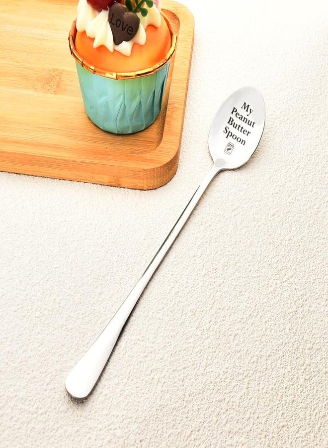Guqqeuc My Peanut Butter Spoon Birthday Gifts for Peanut Butter Lovers Gifts for Brother Sister Christmas Gifts for Nana Papa Funny Peanut Butter Spoons Gifts for Friends Family - Image 3
