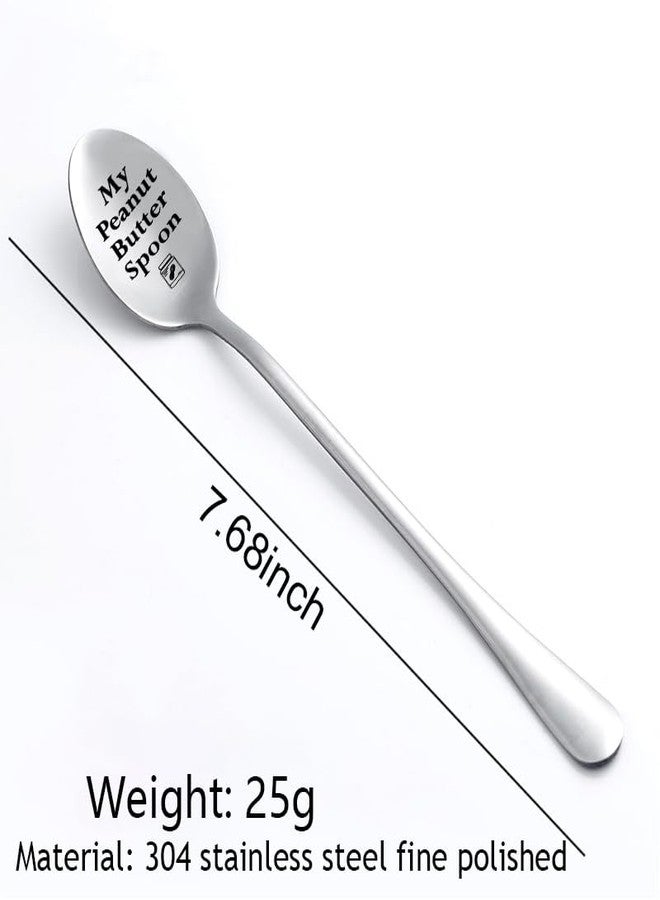 Guqqeuc My Peanut Butter Spoon Birthday Gifts for Peanut Butter Lovers Gifts for Brother Sister Christmas Gifts for Nana Papa Funny Peanut Butter Spoons Gifts for Friends Family - Image 2