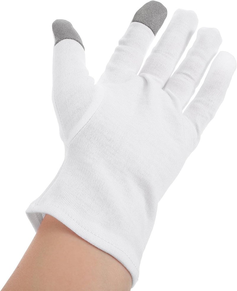 VICASKY Cotton Moisturizing Gloves for Dry Hands 2 Pairs Overnight Sleep Gloves with Touchscreen Compatibility for Hand Care - Image 4