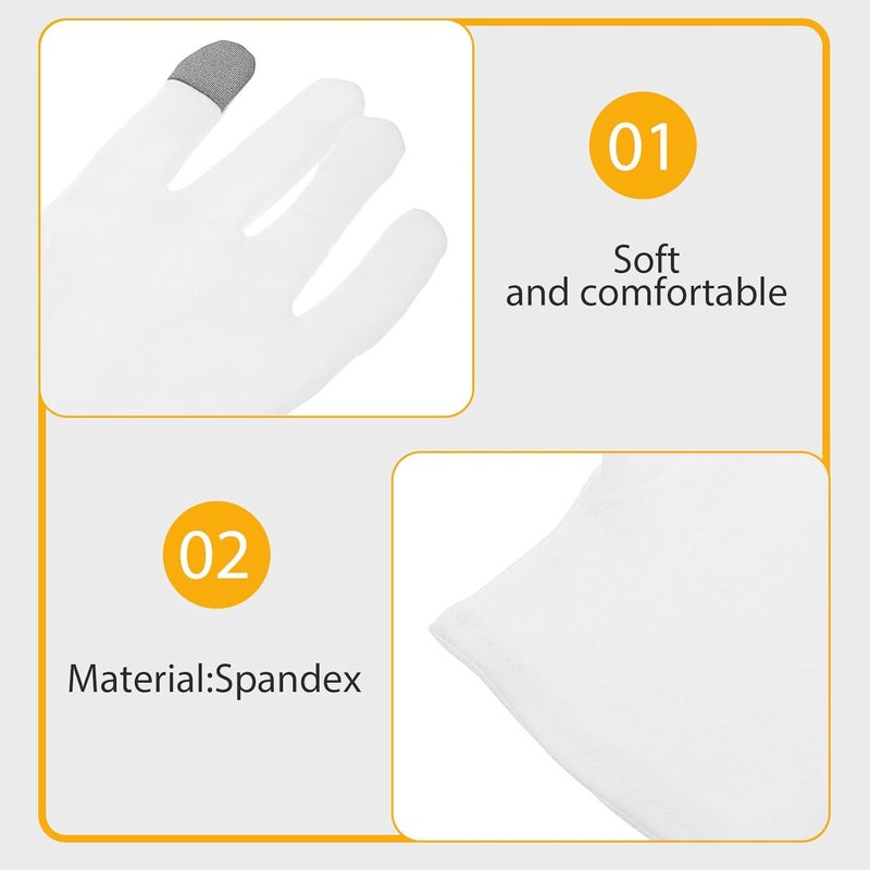 VICASKY Cotton Moisturizing Gloves for Dry Hands 2 Pairs Overnight Sleep Gloves with Touchscreen Compatibility for Hand Care - Image 3