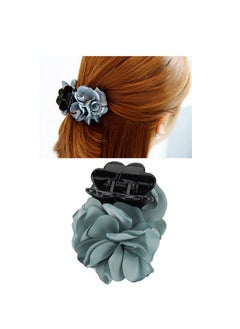 Lawie 6 Small Pack Black Red Pink Green Rose Flower Bows Banana Plastic Hair Claw Ponytail Holder Clips Jaw Barrettes Grips Clamps Buns Chignon Accessories For Women Girl  - Image 2