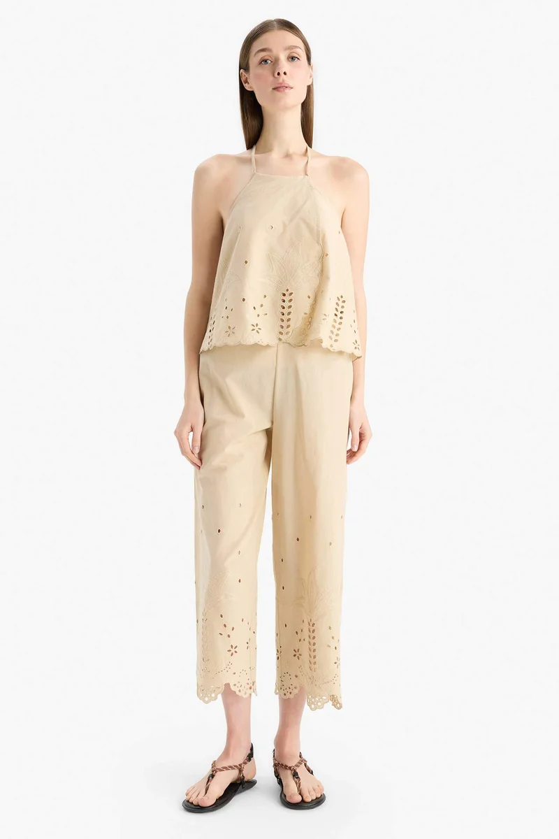 ديفاكتو 100% Cotton Regular Fit Embroidered Blouse