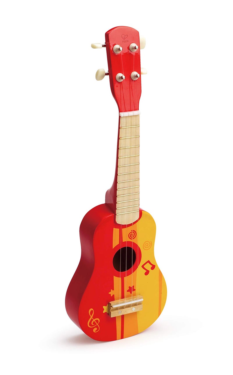 Hape Kids Wooden Toy Ukulele Red - Image 4