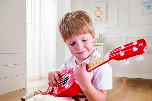Hape Kids Wooden Toy Ukulele Red - Image 5