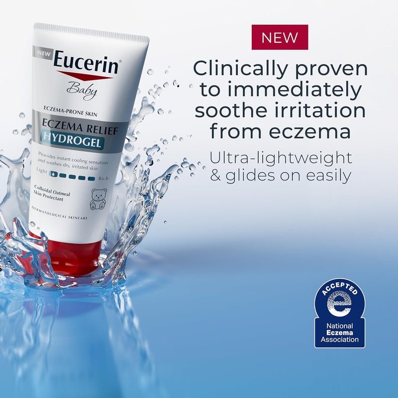 Eucerin Baby Eczema Relief Hydrogel for Dry Itchy EczemaProne Skin with Colloidal Oatmeal Hypoallergenic Fragrance Free and Steroid Free Body Moisturizer for Babies 5 Fl Oz Tube - Image 2