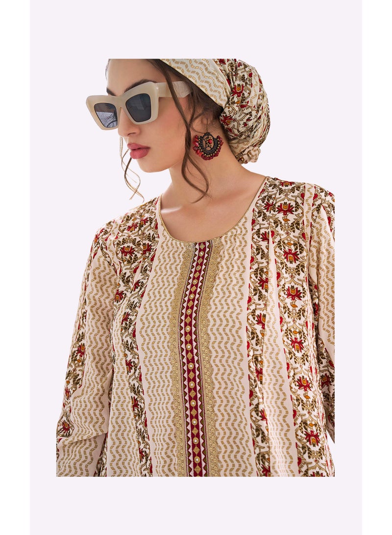 Sara Arabia Flora and Curves Jalabiya - Image 3