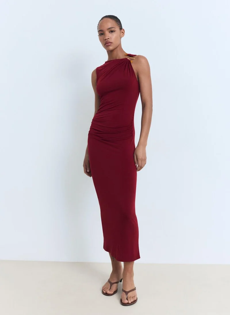 مانجو Midi-dress with jewel detail