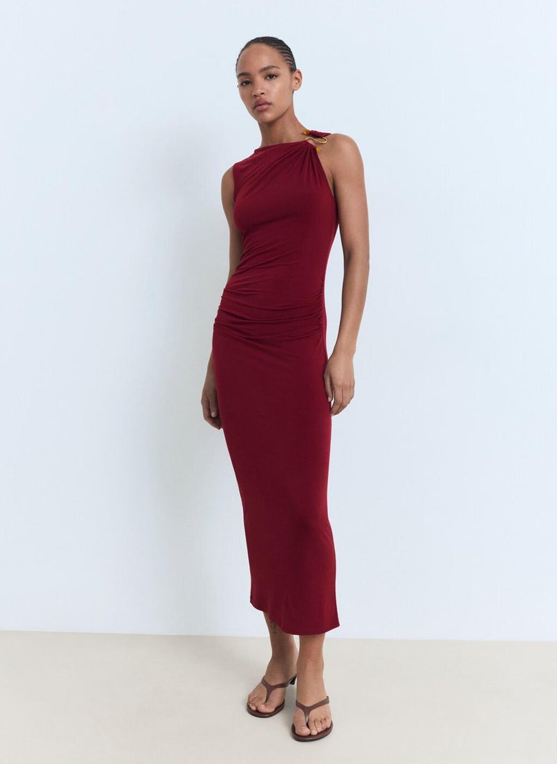 MANGO Midi-dress with jewel detail  - Image 1