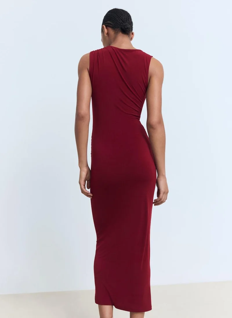 مانجو Midi-dress with jewel detail