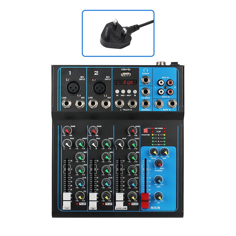 خلاط 7 طرق احترافي لمعدات بث الصوت الحي للغناء على المسرح مع بلوتوث وUSB ومراقبة وضبط خلاط DJ - Image 1