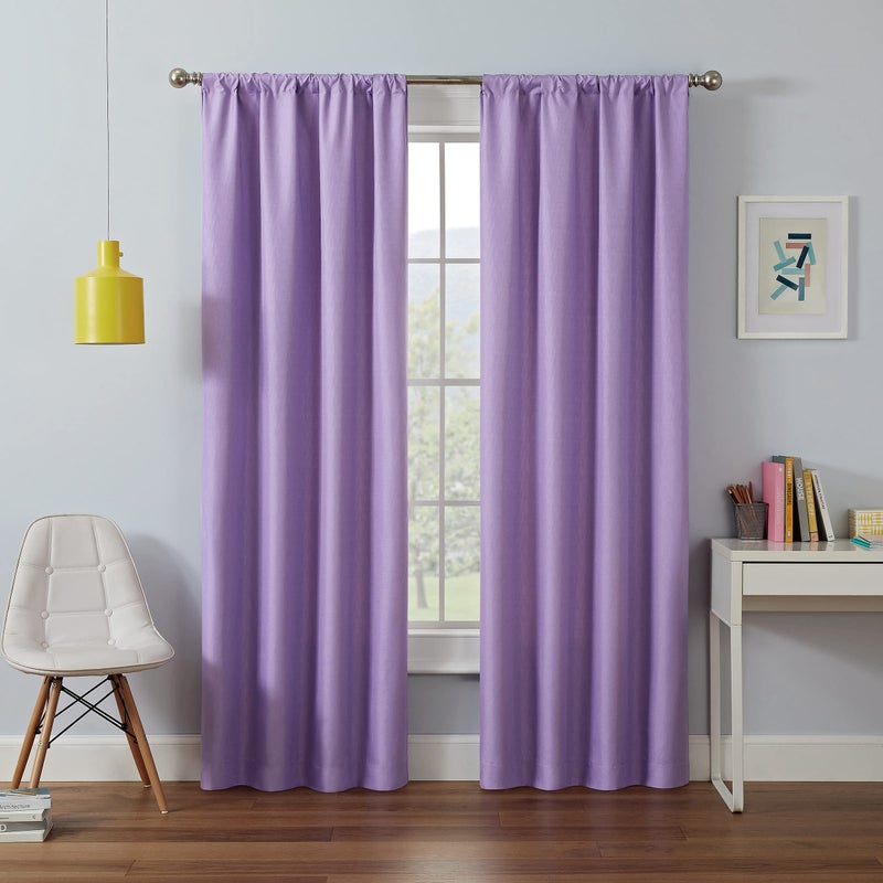إكليبس Eclipse Kendall Modern Blackout Thermal Rod Pocket Window Starting لغرفة النوم أو غرفة المعيشة (لوحة واحدة) 42 × 84 - Image 2