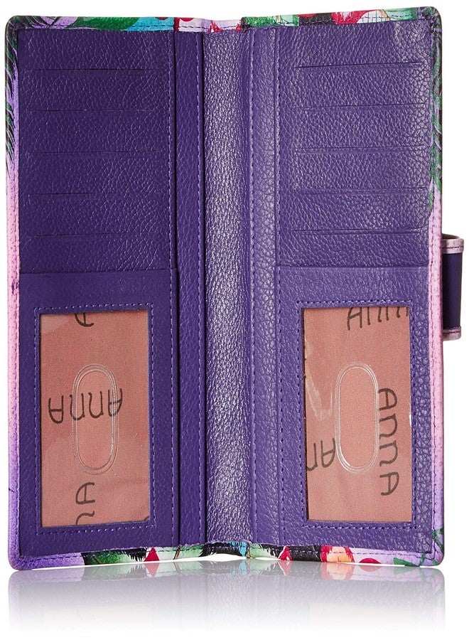 Anna by Anuschka Women’s Hand-Painted Genuine Leather Two Fold Wallet - Tropical Flamingos - Image 4