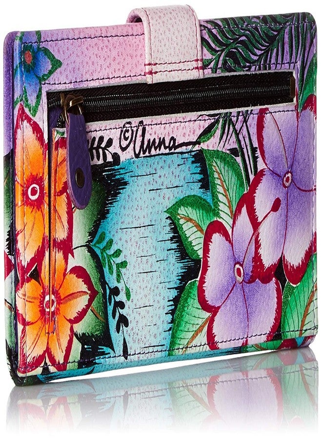 Anna by Anuschka Women’s Hand-Painted Genuine Leather Two Fold Wallet - Tropical Flamingos - Image 2