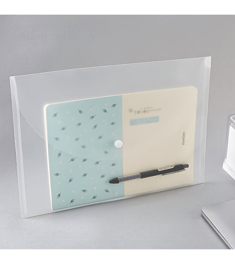 4pcs A3 Transparent PVC File Folders Waterproof Storage Bags Snap Closure Art Pouches - Image 5