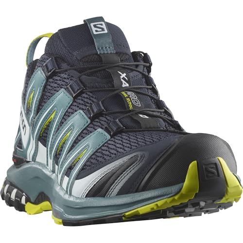 Salomon Men’s XA PRO 3D Trail Running Shoes - Navy Blazer/Hydro/Evening Primrose - 13 - Image 2