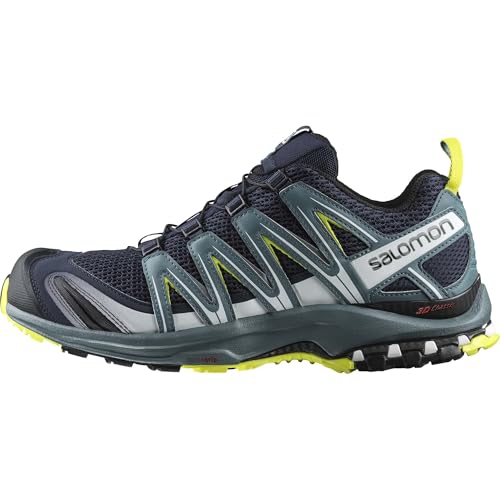 Salomon Men’s XA PRO 3D Trail Running Shoes - Navy Blazer/Hydro/Evening Primrose - 13 - Image 1