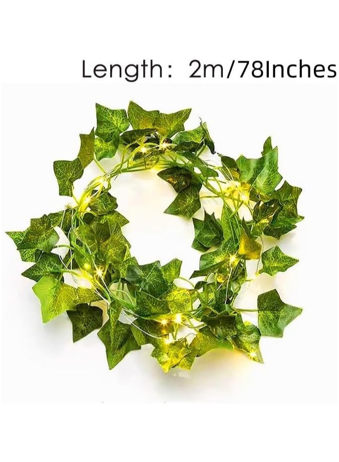 INSIJAM 2M String Lights - Artificial Ivy Lights Warm White Bedroom Vines Lights for Wall Room Window Wedding Indoor Party Garden Decor - Image 2
