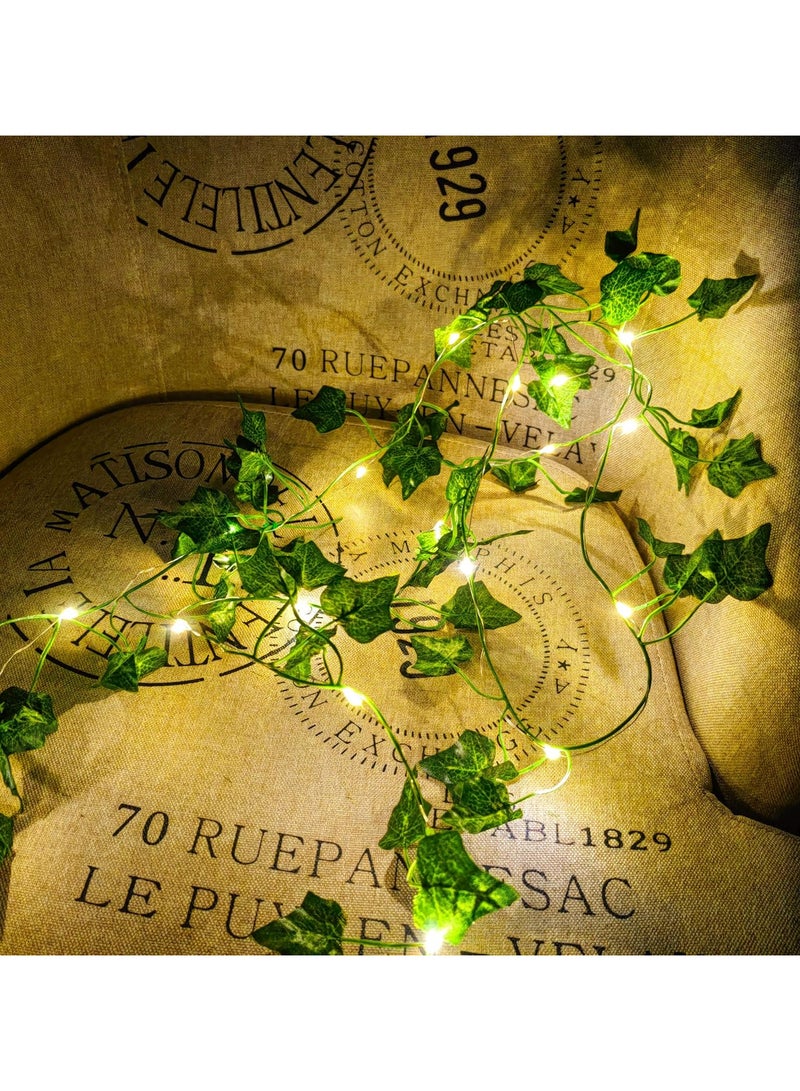 INSIJAM 2M String Lights - Artificial Ivy Lights Warm White Bedroom Vines Lights for Wall Room Window Wedding Indoor Party Garden Decor - Image 3