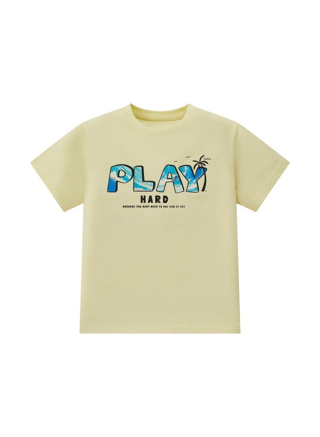 جيوردانو تيشيرت بطباعة جرافيك للأطفال - Image 4