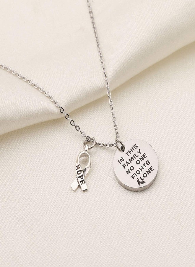 BNQL in This Family no one Fights Alone Bracelet Necklace Cancer Awareness Gifts - Image 3