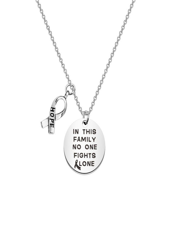 BNQL in This Family no one Fights Alone Bracelet Necklace Cancer Awareness Gifts - Image 1