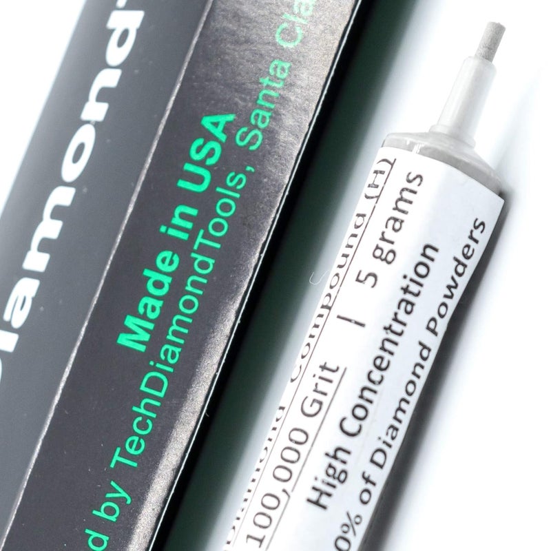 TechDiamondTools Diamond Polishing Compound Polishing Paste USA Made 100,000 Grit 0-0.25 Micron for Marble Glass Metal Rock Jewelry Resin Silver Chrome Gemstone with High Concentration Diamond Powder - Image 4