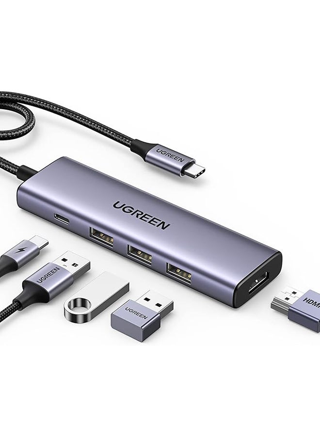 Ugreen Revodok USB C Hub 5 in 1 Multiport Adapter 4K HDMI, 100W Power Delivery, 3 x USB A 3.0 5Gbps Type C Dongle for MacBook Pro/Air, iPad, iMac, iPhone 15 Pro Max, XPS, Thinkpad - Image 1