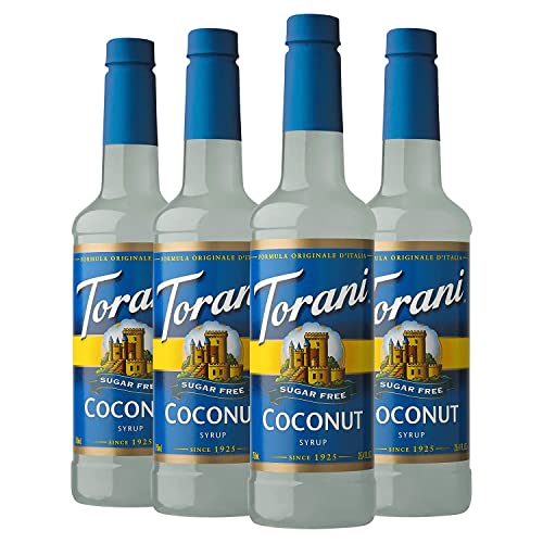Torani Sugar Free Coconut Flavored Drink Syrup 254 fl oz Pack of 4 - Image 1
