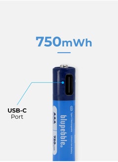 blupebble Blucell Type C AAA 500mAh Rechargeable Batteries  - Image 4