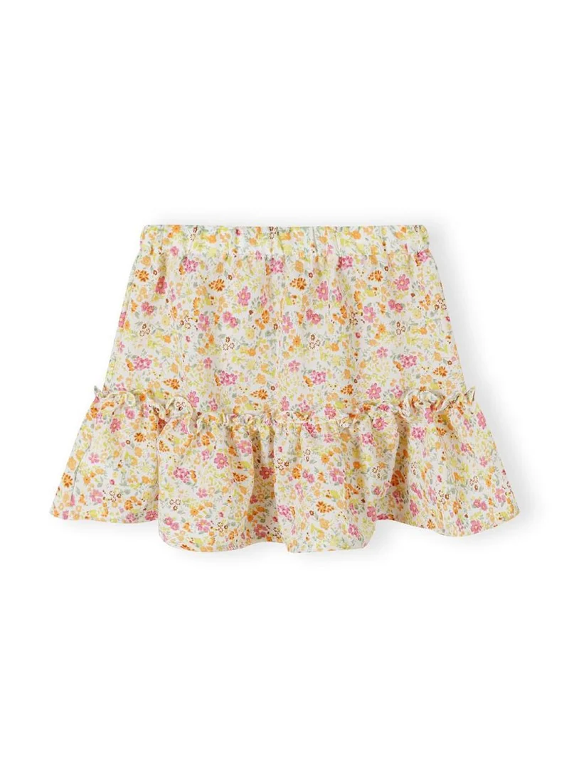 MINOTI Kids Girls' Ruffle Cotton Skirt – Elastic Waist, Summer Lightweight