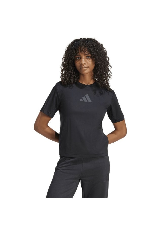 Adidas Adidas W Z.N.E. Tee Black Training T-Shirts For Women Xs  - Image 3