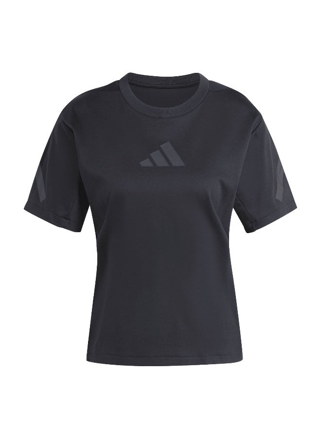 Adidas Adidas W Z.N.E. Tee Black Training T-Shirts For Women Xs  - Image 1