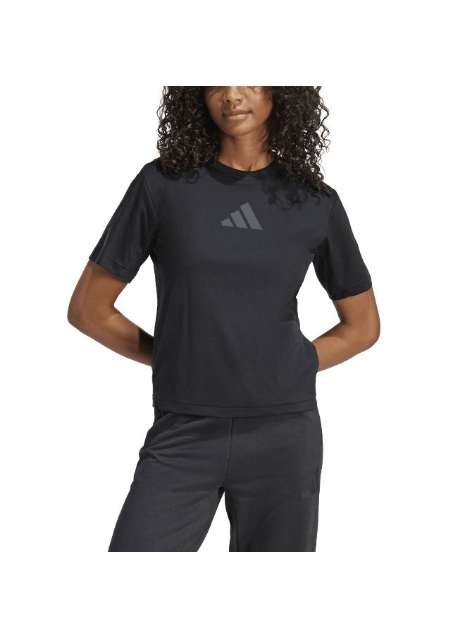 Adidas Adidas W Z.N.E. Tee Black Training T-Shirts For Women Xs  - Image 4