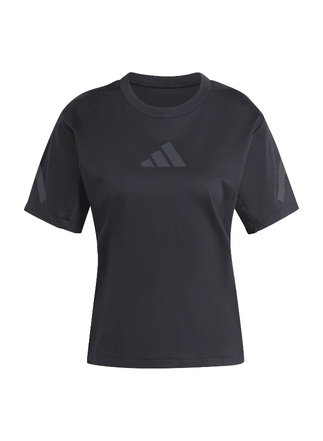 اديداس Adidas W Z.N.E. Tee Black Training T-Shirts For Women 2XS
