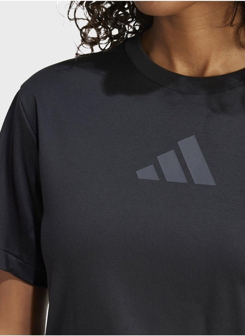 اديداس تيشيرت نسائي أسود بأكمام قصيرة - Image 5