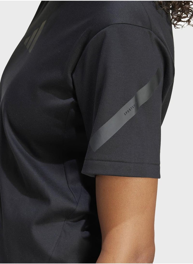 اديداس تيشيرت نسائي أسود بأكمام قصيرة - Image 4