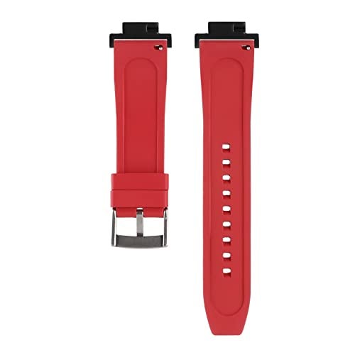 Shangshi 16mm Rubber Strap Watch Band For Casio G-SHOCK GBA-800 GMA-B800 GBD-800 GBX-100 DW-5600 GW-M5610 GW-B5600 G-5600 GMA-S140 GA-900 GM-110 GA-400 DW-6900 GM-6900(black red) - Image 2