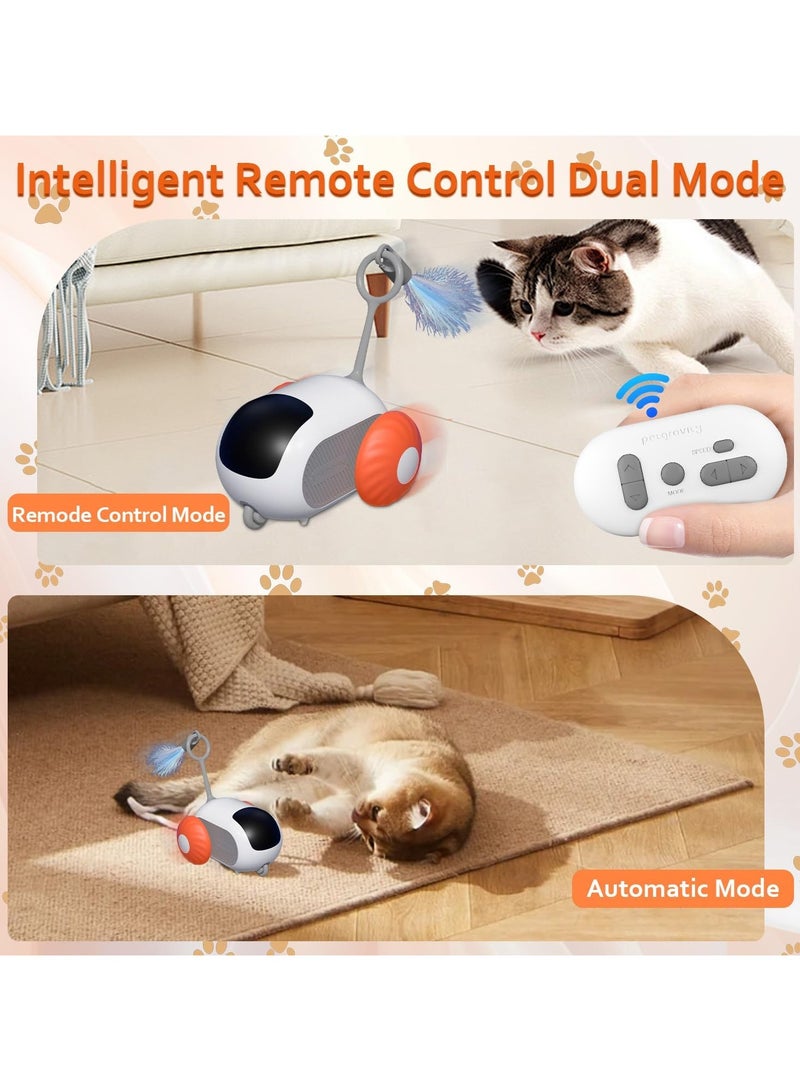 Necomi Remote Control Cat Toy,Upgraded Interactive Cat Toys for Indoor Cats,Smart Cat Toy Car with Feathers,Cat Mouse Toys,rc Interactive Cat Toy Self Play,USB Rechargeable - Image 2