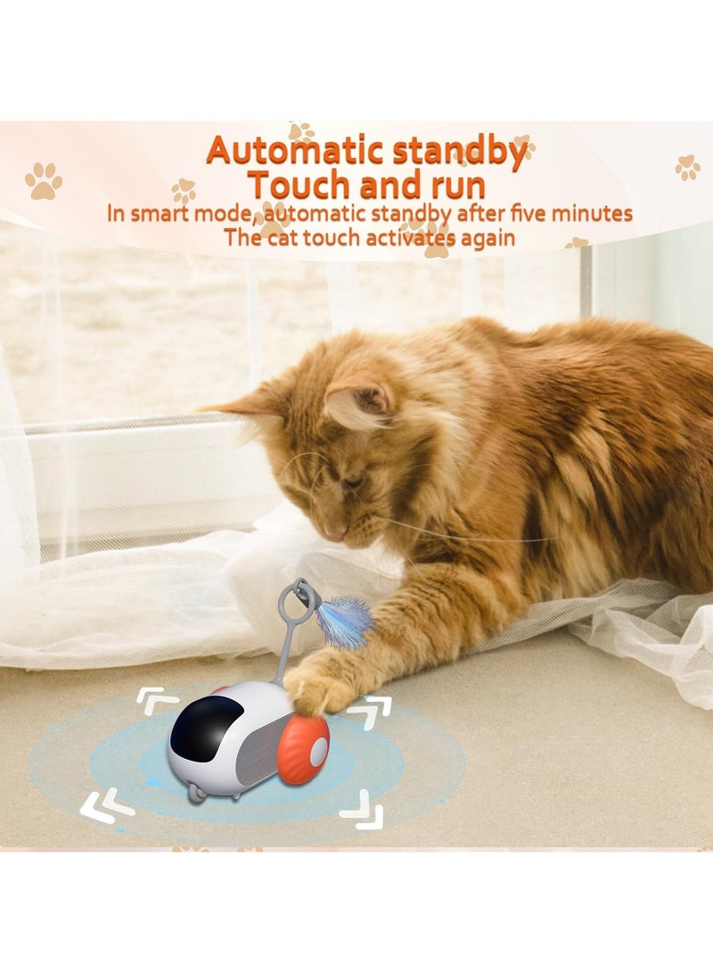 Necomi Remote Control Cat Toy,Upgraded Interactive Cat Toys for Indoor Cats,Smart Cat Toy Car with Feathers,Cat Mouse Toys,rc Interactive Cat Toy Self Play,USB Rechargeable - Image 5