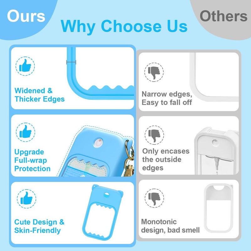 Field test upgraded craftsmanship Hand Sanitizer Spray Case for Touchland Silicone Touchland Case Keychain Cute Hand Sanitizer Spray Holder Compatible with Touchland Power Mist Gentle Mist Glow Mist, Sky Blue Home & light industrial compatible - Image 3