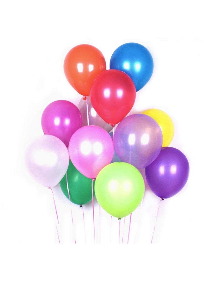 Rubber Pack Of 50 Metallic Color Balloons For Birthday Decoration Baby Shower Anniversary Wedding Decorations Balloons Metallic Themed Decoration Items Kit