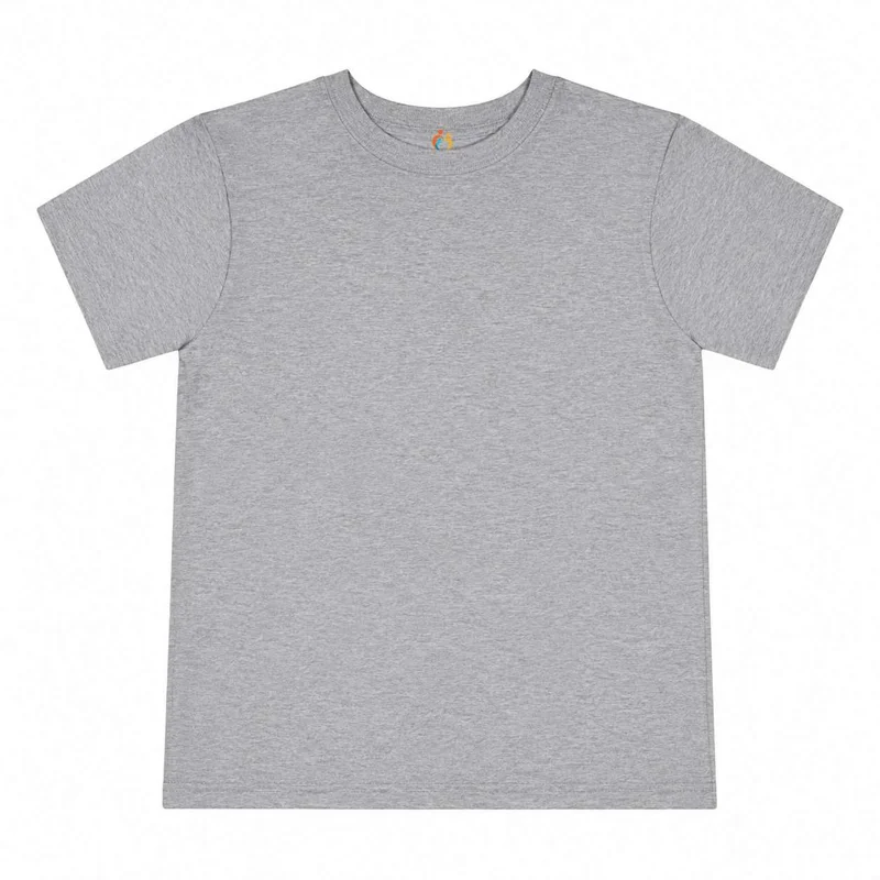 Matching Family Outfits Plain Grey Kids T-Shirt | Soft Cotton Half Sleeve Round Neck Tee | Comfortable Casual Wear for Boys & Girls | Breathable Everyday Summer Clothing | Durable Solid Color Basic Tee for Daily Use
