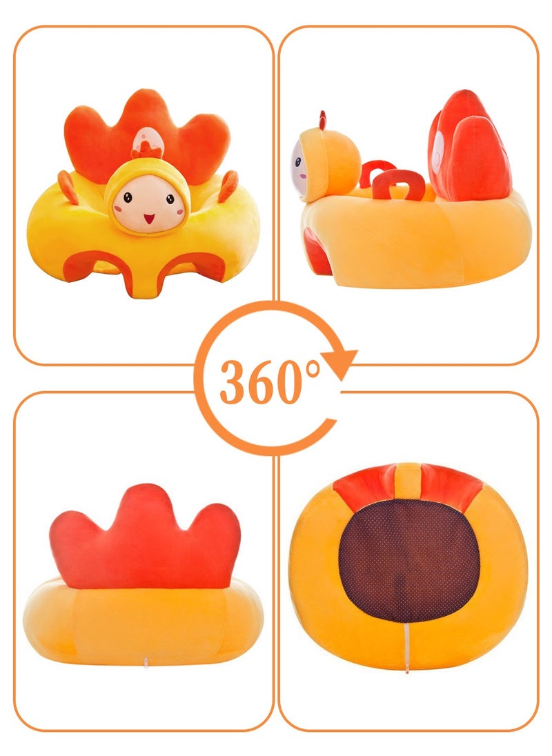 Moovant Baby Sofa, Learn Sitting Chair, Anti-fall Infant Learning Seat, Soft Hugging Pillow Cushion, Non-slip Infant Floor Seats, Cute Shaped Learning Chair, Portable Baby Sofa for Newborn, Perfect Toddler Gift  - Image 4