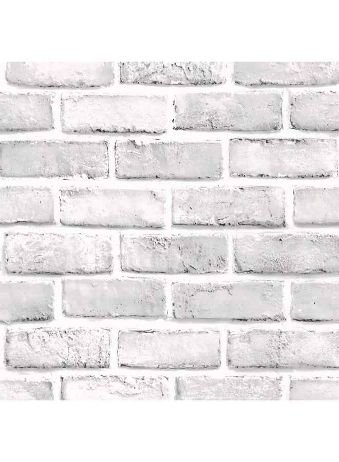 Univocean Modern White Brick Wallpaper, 3D Pattern Self Adhesive Peel and Stick Wall Paper (PVC Vinyl Stickers, 500 x 45 cm, White) - Image 3