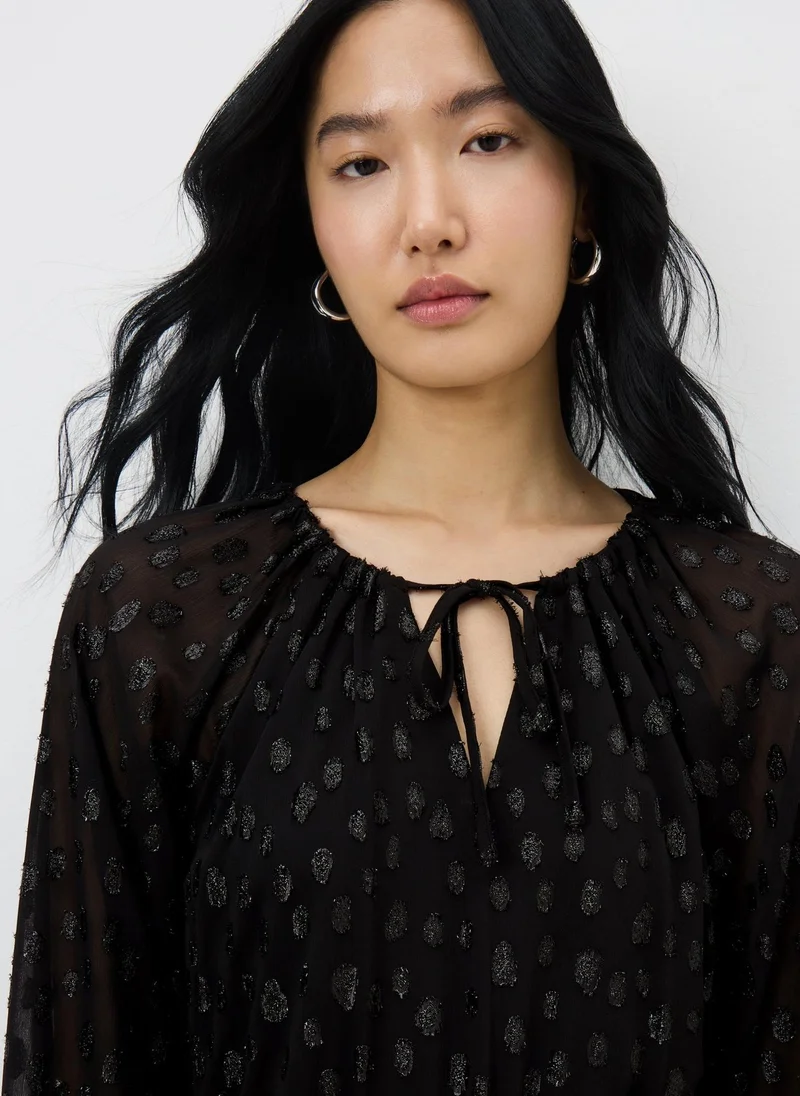 ماتلان فستان ميدي شيفون أسود