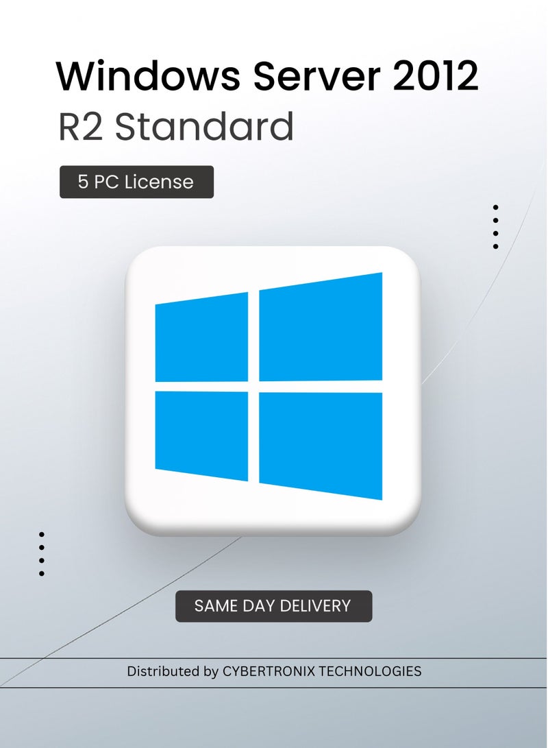 Windows Microsoft Windows Server 2012 R2 Standard | 5 PC License | Digital License | SAME DAY DELIVERY