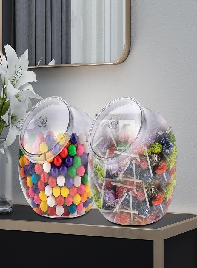 ELLDOO Clear Slanted Plastic Storage Jar with Lid, 80 Oz Wide Mouth Laundry Pods Container, Coffee Pods Holder for Nespresso K Cup, Candy Cookie Jars for Coffee Bar Kitchen Breakroom - Image 5