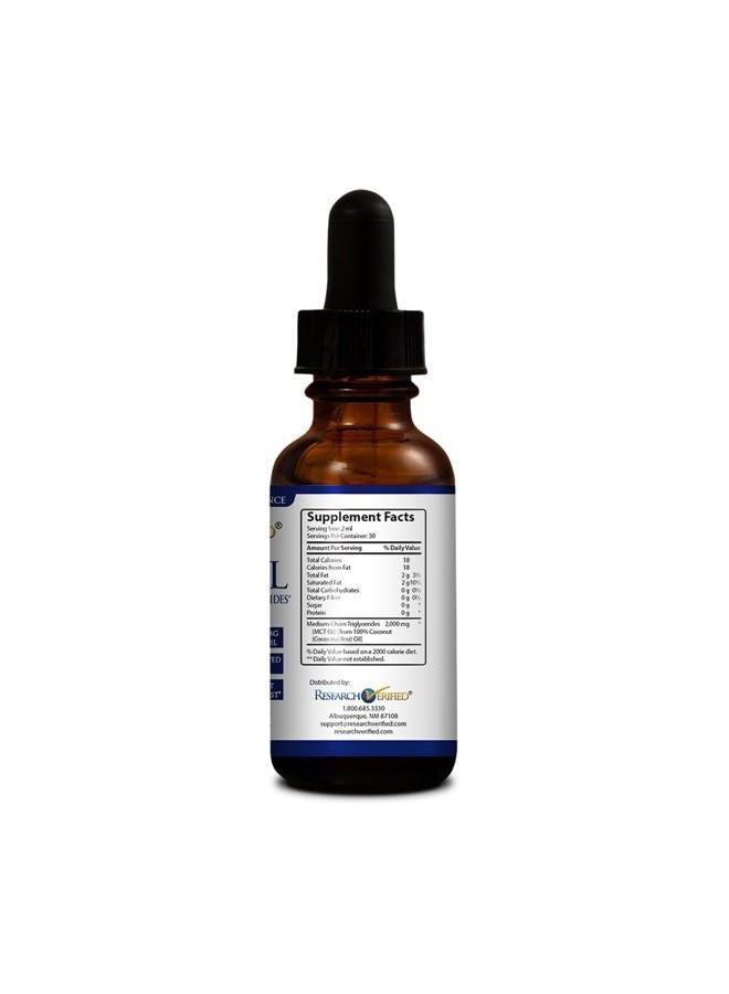 research verified 100% MCT Oil - 2 Fl. Oz. - 1 Bottle - Vegan Friendly - Image 3